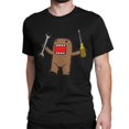 thumbnail image 1 of Camiseta de ingeniería de herramientas kawaii para hombre y mujer, de algodón puro, humorística, de cuello redondo, Domo Kun, de manga corta, ideal como regalo., 1 of 7