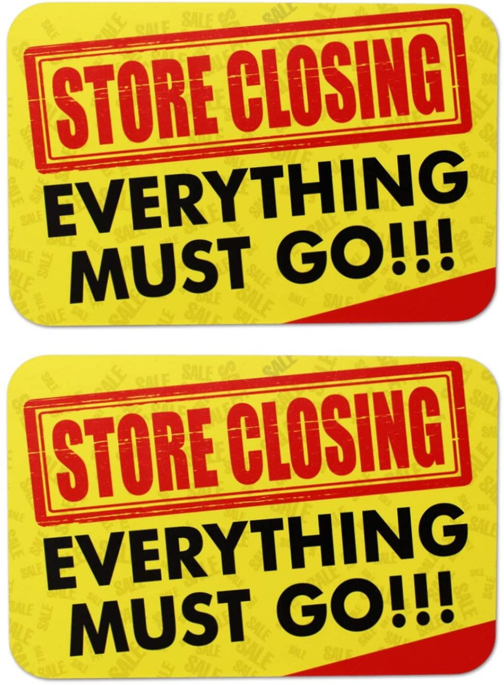 "Store Closing Sign Everything Must Go Bis Sale Sign for Stores