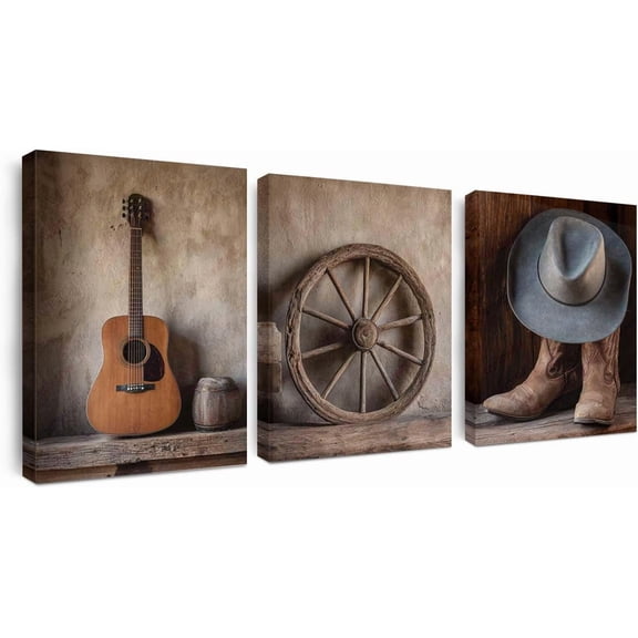 Hieng Canvas Art Prints,Set of 3 Mediterranean Landscape Watercolor Canvas Art Prints for Living Room Bedroom Decor Seasonal Gift Wall Decorations