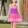 thumbnail image 2 of Moocorvic Kids Toddler Girls Rainbow Dress Princess Sleeveless Beach Sundress 4-5 Years,Pink, 2 of 8