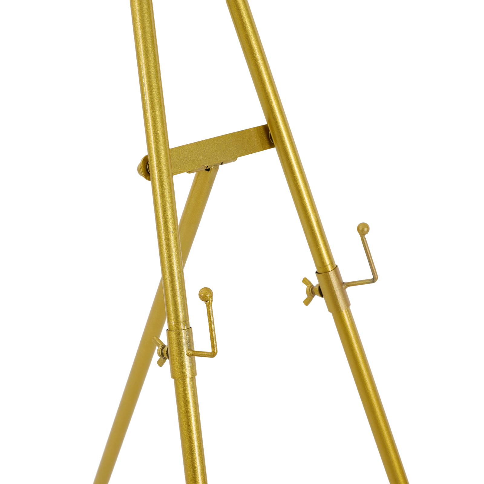 Gold Large Adjustable Floor Standing Easel for Wedding Display Metal Stand