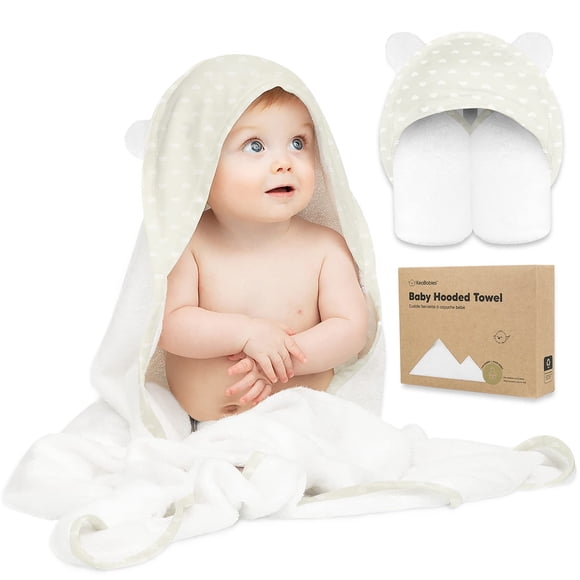 KeaBabies Baby Hooded Towel - Bamboo Baby Towel Organic Bamboo Towel - Baby Towels - Large Bamboo Hooded Towel - Baby Bath Towel with Hood for girls, Babies, Newborn Boys, Toddler (Rainbow)