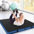 thumbnail image 6 of Spaco Bi-Fold Gymnastics Mat, 4-Inch Thick Foam, Waterproof PU Leather, Foldable with Handles, Yoga & Stretching, Black, 6 of 7