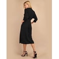 thumbnail image 3 of Vestido midi camisero negro AMAD Casual para mujer Talla S, 3 of 5