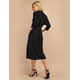 thumbnail image 3 of Vestido midi camisero negro AMAD Casual para mujer Talla M, 3 of 5