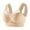 Beige, variant on Women's Plus Size Strapless Lace Tank Top Bra: Full Coverage Minimizer, Adjustable Anti- with Reinforced Grip Band