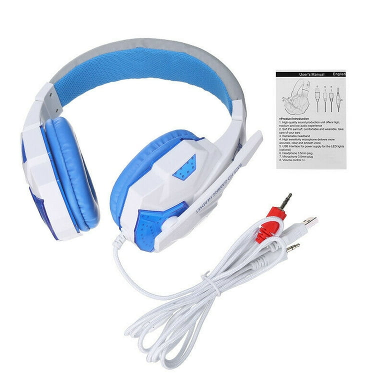 3.5 mm gaming headset mic led headphones stereo bass surround for pc xbox one ps4 hotsell