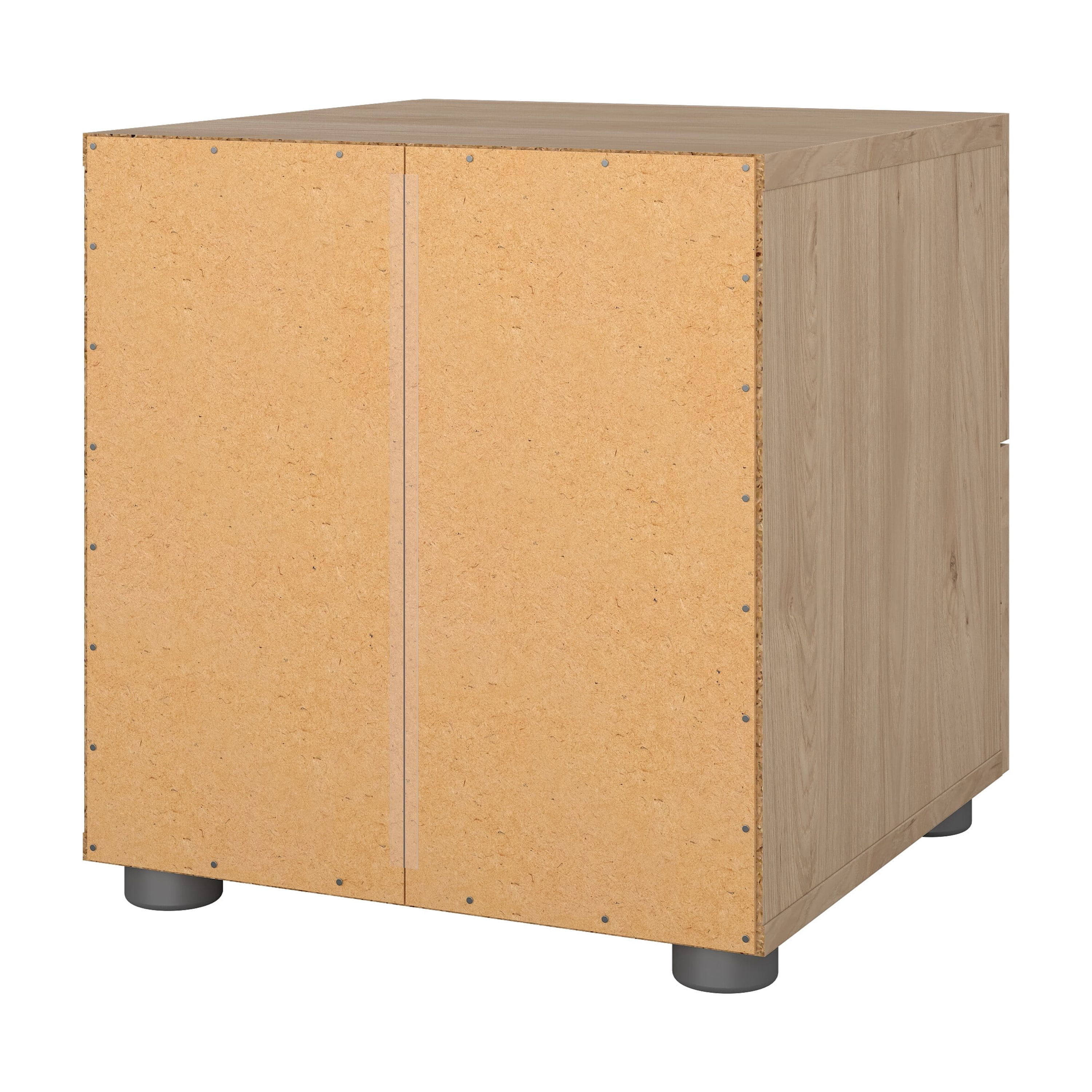 Tvilum Loft 2 Drawer Bedroom Nightstand for Adults, Jackson Hickory