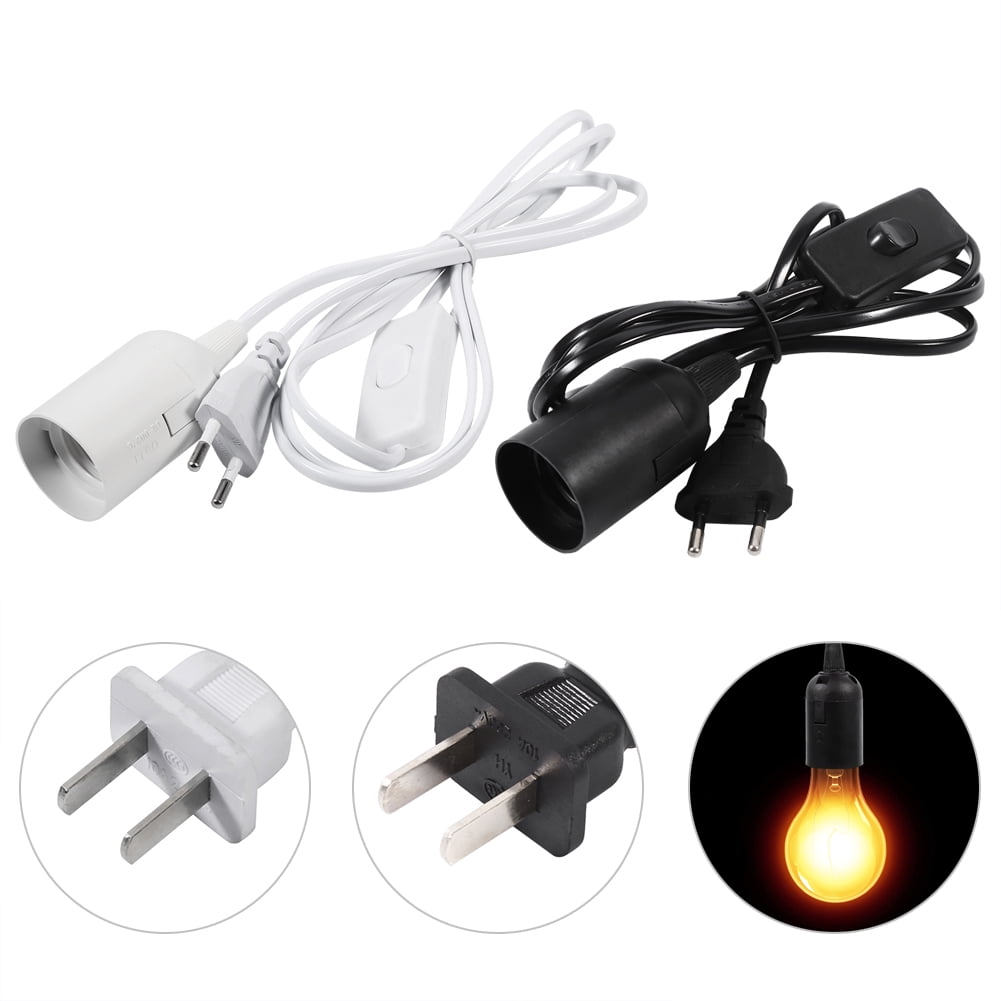 Anauto Lamp Socket with wire switch,Lamp Bulb Holder E27 Hanging Pendant Light Fixture Home Lamp