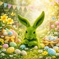 thumbnail image 6 of Costeam Easter Flocked Rabbit Decorative Figurine，Soft Velvety Ornament for Home Tabletop and Holiday Display, 6 of 9