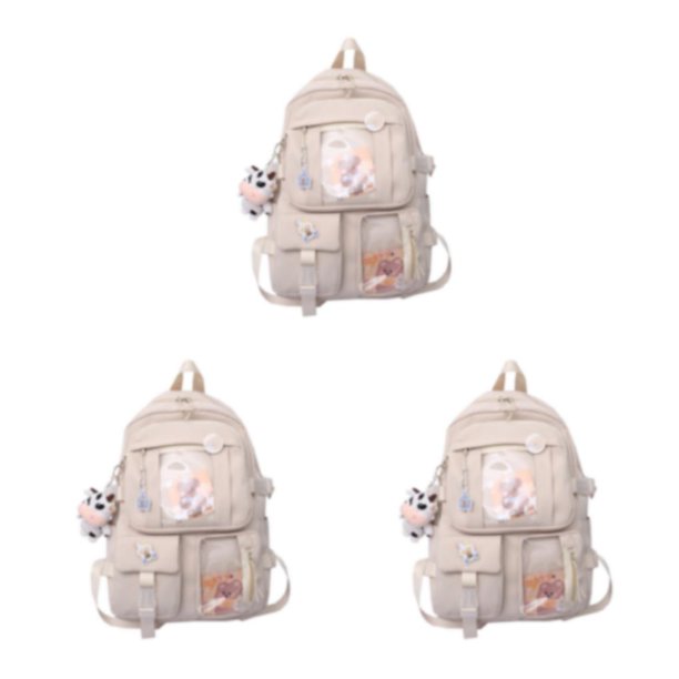 Minnieouse cómoda y espaciosa para estudiantes y mujeres escolar para estudiantes de secundaria blanca Type1 NO1