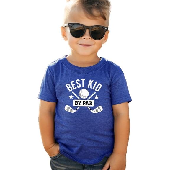 Best Kid By Par Matching Dad & Me Golf Shirt Funny Golf Lover Tee -SOLD INDIVIDUALLY Vintage Royal Shirt 2T