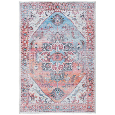 SAFAVIEH Serapi Flora Oriental Area Rug  Rust/Ivory  4  x 6 Serapi Rug Collection. Antique Styled Area Rugs. The Serapi Collection transforms antique rug artistry into the newest trend in contemporary classic floor coverings. Serapi rugs feature print designs of classic motifs  all veiled in a subtly distressed patina for a look steeped in tradition but all-together today. Power loomed using a blend of cotton  viscose and polyester in a soft  close cut pile. Elegantly designed  each rug provides comfort and luxury to complement your style. Durably construction  these Serapi rugs are the perfect addition in your home for a chic upgrade.