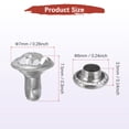 thumbnail image 3 of Remaches de cristal claro Uxcell 0.28 pulgadas 100 piezas para hacer manualidades, studs transparentes para ropa, 3 of 7