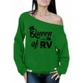 thumbnail image 1 of Awkward Styles RV Queen Off The Shoulder Sweatshirt for Ladies RV Off Shoulder Sweater RV Clothing for Campers RV Trip Accessories Camping Lovers Gifts Lovely Clothes for Her Camper Sweater for Queen, 1 of 4