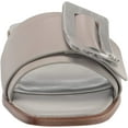 thumbnail image 2 of Sam Edelman Inez Pebble Grey Squared Open Toe Slip On Buckle Strap Slide Sandals (Pebble Grey, 6), 2 of 6