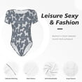 thumbnail image 6 of Naloa Poodle Dog Women's Short-Sleeved Onesie, One-Piece Swimsuit for Parties, dates, clubs - X-Large, 6 of 9