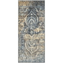 Salisbury Modern Distressed Medallion Indoor Area Rug  - 2' 7" x 8', Maroon