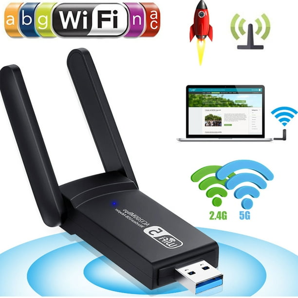 Usb Wifi Adapter 10mbps Usb 3 0 Wireless Network Adapter Wifi Dongle For Pc Desktop Laptop With Dual Band 2 4ghz 300mbps 5ghz 867mbps Support Windows10 8 8 1 7 Vista Xp 00 Mac Os Walmart Com Walmart Com
