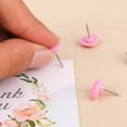 thumbnail image 4 of 100pcs Push Pins, 0.47inch Plastic Pushpins Pink Push Pins with Stainless Steel Point Heart-ShapedThumb Tacks for Cork Board Bulletin Board Wall Decor, 4 of 5