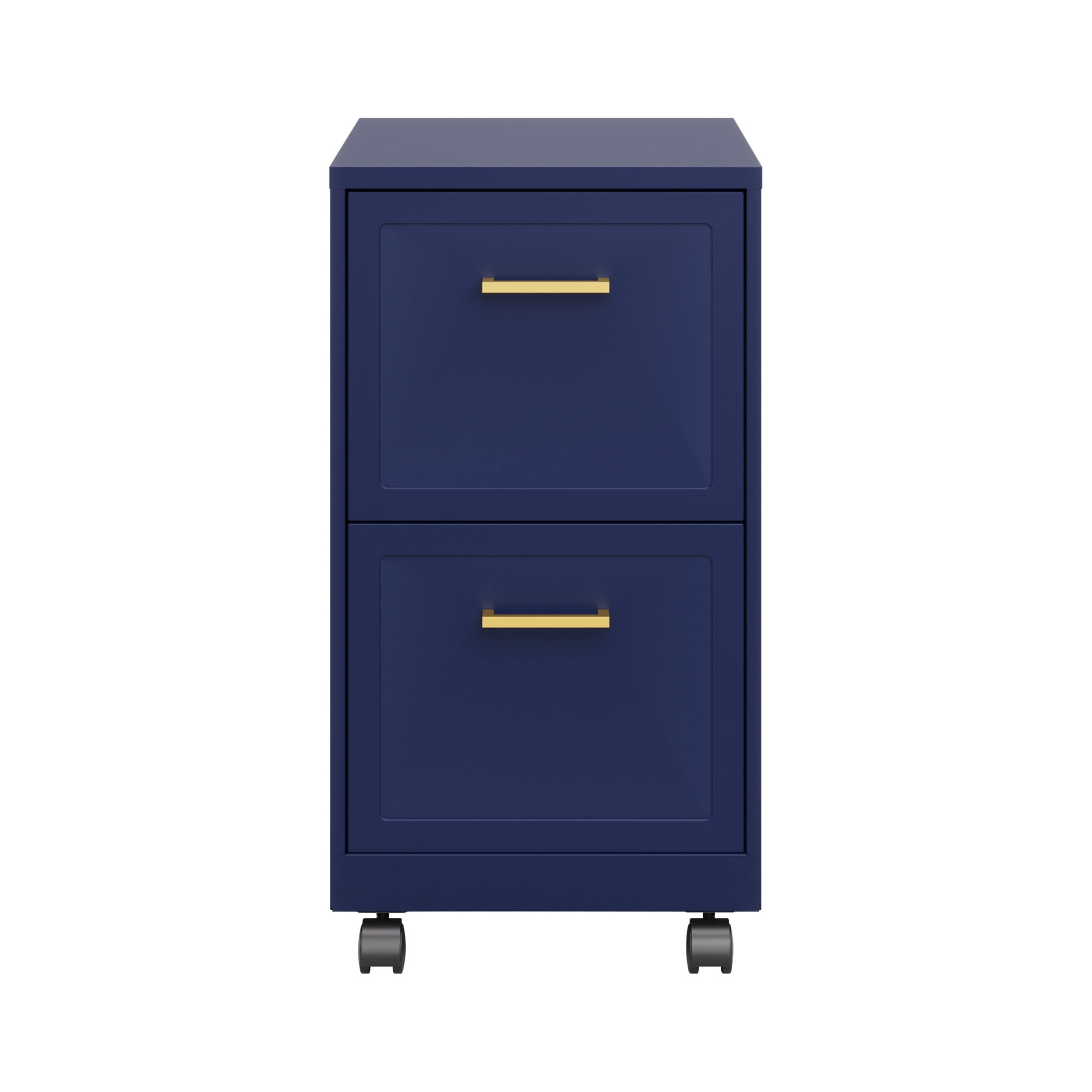 Space Solutions 18" Deep 2 Drawer Mobile Letter Width Vertical File Cabinet, Navy