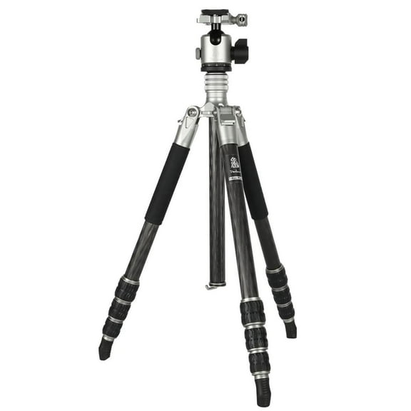 FotoPro T-Roc Plus 4-Section Carbon Fiber Professional Tripod, 61.1" Max Height