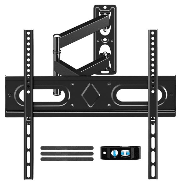 FitMetal Full Motion TV Wall Mount for 26-65 Inch TVs, Single Stud Corner Mount Bracket with Swivel & Tilt, Holds up to 80 lbs, Max VESA 400x400mm