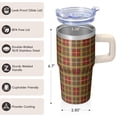 thumbnail image 3 of Insulated 20oz Geometric Design Tumbler with Handle, Stainless Steel Double Wall Travel Coffee Mug Leak Proof Lid Straw, 3 of 5