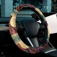thumbnail image 6 of Alpaca Car Wheel Cover, 14.5 Inch Printing PVC Leather Auto Accessories Steering Wheel Covers, 6 of 6