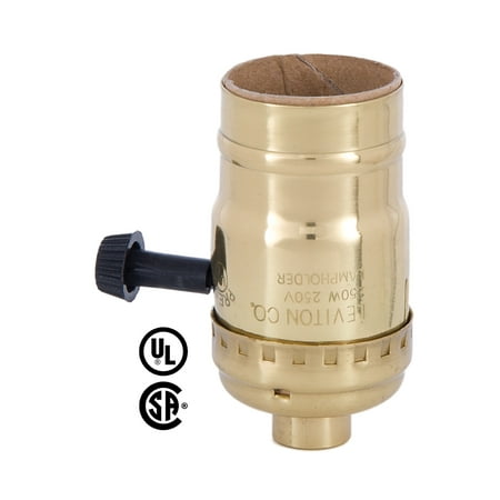 B&P Lamp 3-Way Turn Knob Brass Socket