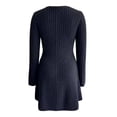 thumbnail image 2 of Vestido George para Mujer, con Manga Larga Tela Rib Cuello Redondo Flare Negro Talla CH, 2 of 4