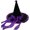 Purple, variant on Hsqqdc Women Velvet Ruffled Pointer Hat Ribbon Bow Dark Fantasy Masquerade Festival Headwear