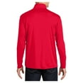thumbnail image 2 of Mens Long Sleeves PosiCharge Competitor Cadet Collar 1/4-Zip Polyester Pullover True Red Large, 2 of 8
