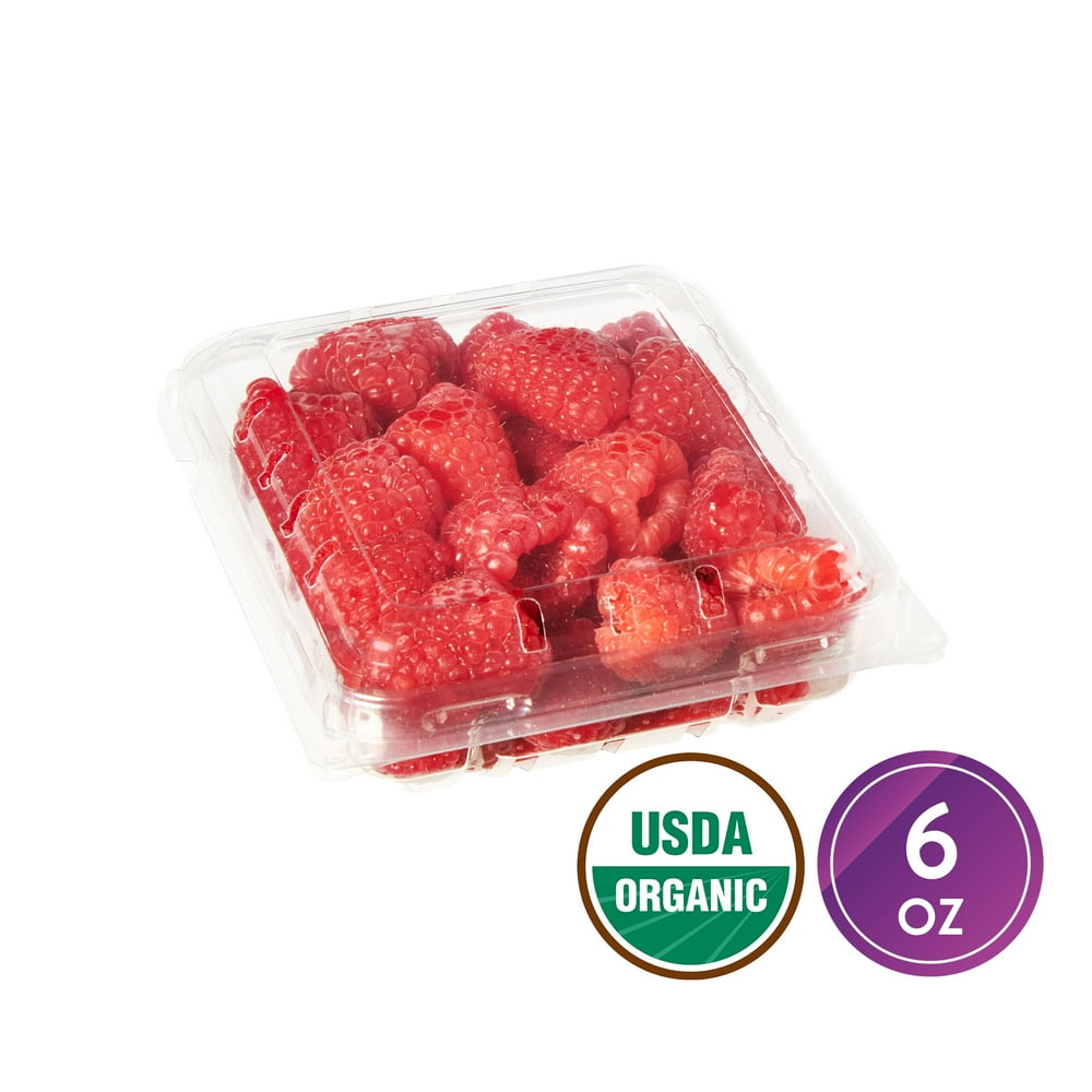 Fresh Organic Raspberries, 6 oz
