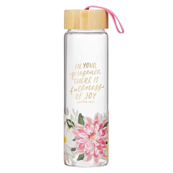 Christian Art Gifts Premium Decorative Inspirational Scripture Glass Water Bottle for Women: Be Still Encouraging Bible , (Hardcover)