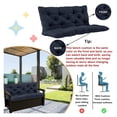 thumbnail image 4 of YLLN  Porch Swing Cushions ,Waterproof Swing Cushions Replacement with Backrest（Navy Blue 60"）, 4 of 8