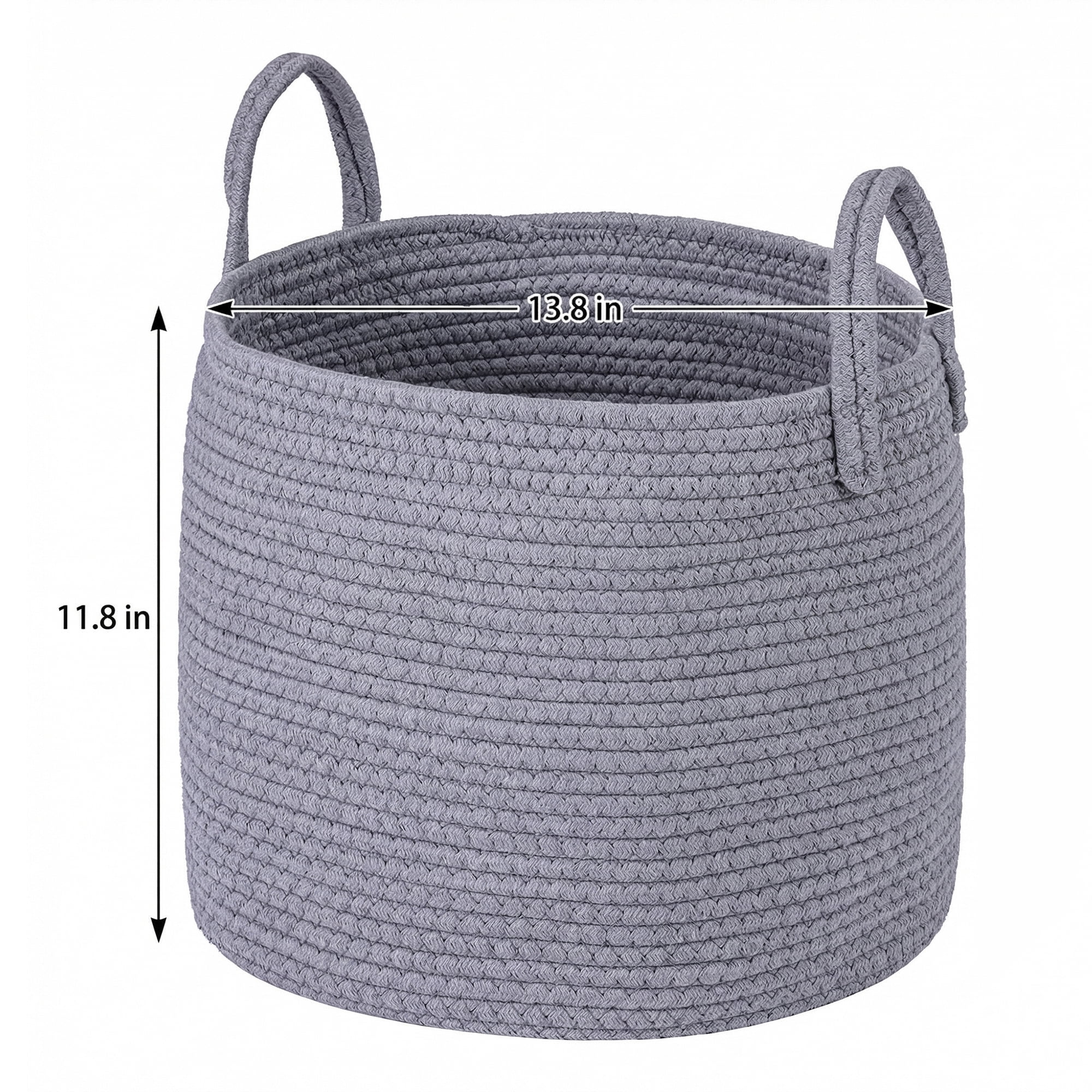 Unique Bargains Storage Basket Shelf Closet Storage Bin Light Grey 13.8*13.8*11.8in