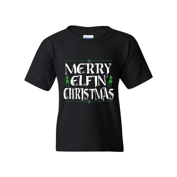 MmF - Big Boys T-Shirts and Tank Tops - Merry Christmas ELF in Green