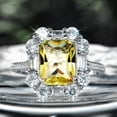 thumbnail image 5 of K-KED Elegant 925 Silver Ring Cubic Zirconia Women Wedding Engagement Rings Size 6-10-9-#6, 5 of 6