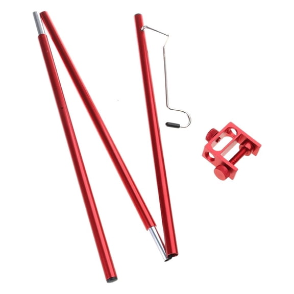 Lantern Stand Adjustable Height Lamp Pole with Table Clamp Aluminum Alloy Portable Hanging Light Holder for PicnicHiking