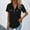 Black, variant on TAGOLD Summer Casual Tops,Plus Size T-shirt Blouse for Womens, Ladies New Solid Color Lapel Chest Fake Pocket Zipper Casual Top,Short Sleeve Turndown Collar Blouse & Shirt