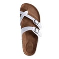 thumbnail image 3 of Time and Tru Women's Asymmetric Strap Flat Footbed Sandals, Sizes 6-11, Wide Width Available, 3 of 5
