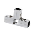 thumbnail image 4 of Conector de abrazadera para tubo cuadrado de 1 "x 1", pernos incluidos para barandilla de barandilla de valla, ajuste resistente, aleación de aluminio Forma de T plateada., 4 of 8