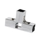 thumbnail image 4 of Conector de abrazadera para tubo cuadrado de 1" x 1" para accesorios de stand, ligero y resistente. Forma de T plateada., 4 of 9