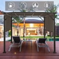 thumbnail image 6 of 2PCS 16x4 Ft Universal Replacement Canopy for Pergola Structure,Shade Canopy Cover, Waterproof Polyester Cover for Durable Use(Cover only), Brown, 6 of 9