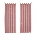 thumbnail image 4 of 2 Panels Star Curtains for Girls Bedroom Kids Room Decor Light Blocking Voile Layered Princess Star Hollowed Curtain,39"x79", 4 of 5