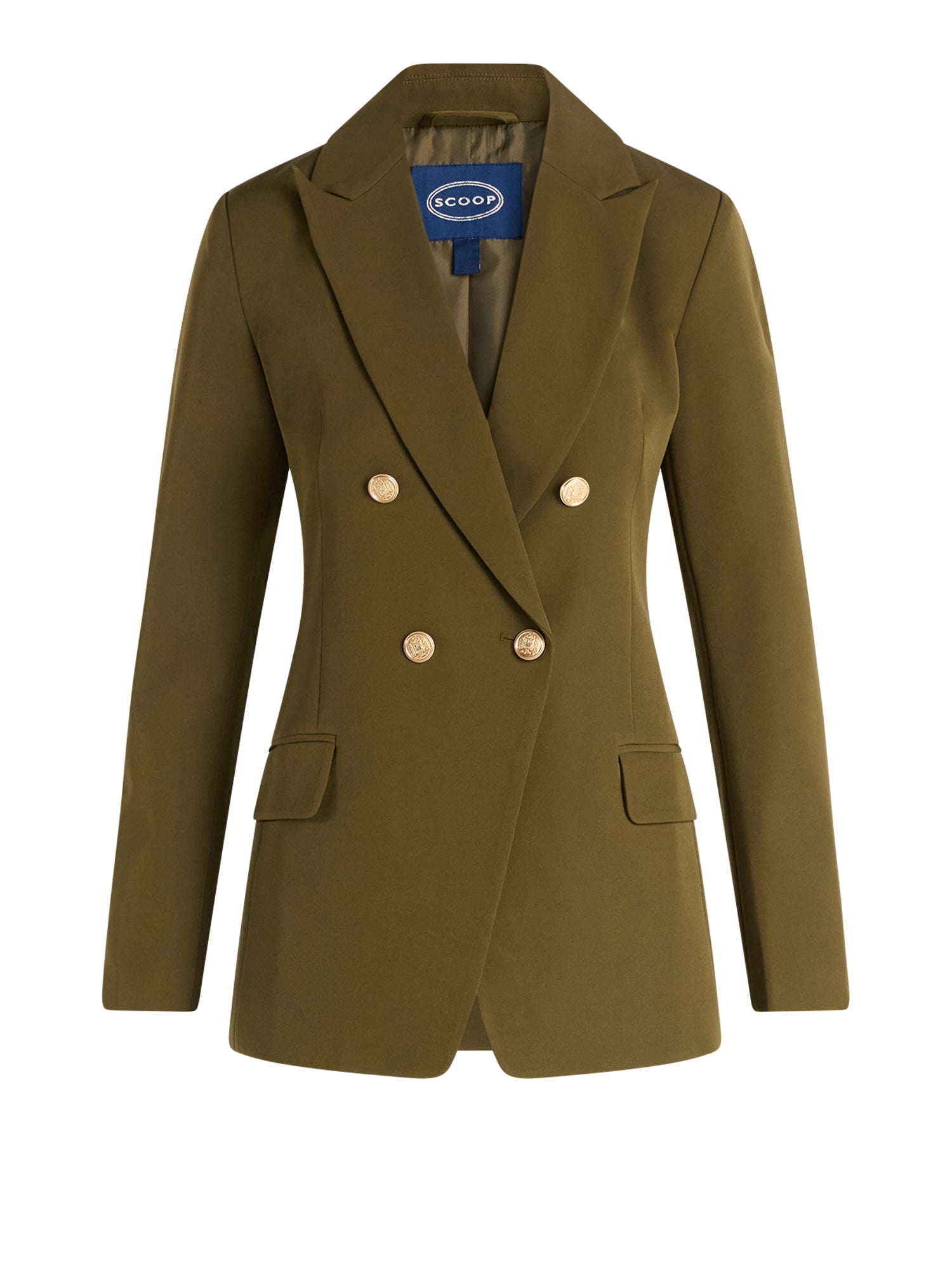 Scoop Women's Slim Fit Double Breasted Blazer, Sizes XS-XXL