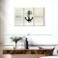 thumbnail image 3 of Elephant Stock Family Anchor Quote Wall Art - Horizontal Multi Panel Canvas - Living Room Wall Decor - Wall Signs Multi Panel - Black And Beige Decor - 33" x 20", 3 of 8