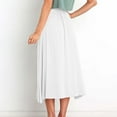 thumbnail image 6 of Weiqiqre Skirts for Women Button Down Flare Midi Skirt High Waisted A Line Flowy Skirt, 6 of 9