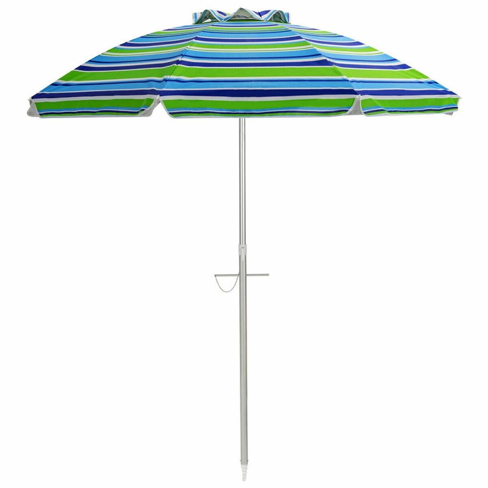 6.5FT Patio Beach Umbrella Sun Shade Tilt Aluminum Sports Portable Carry Bag - image 1 of 9